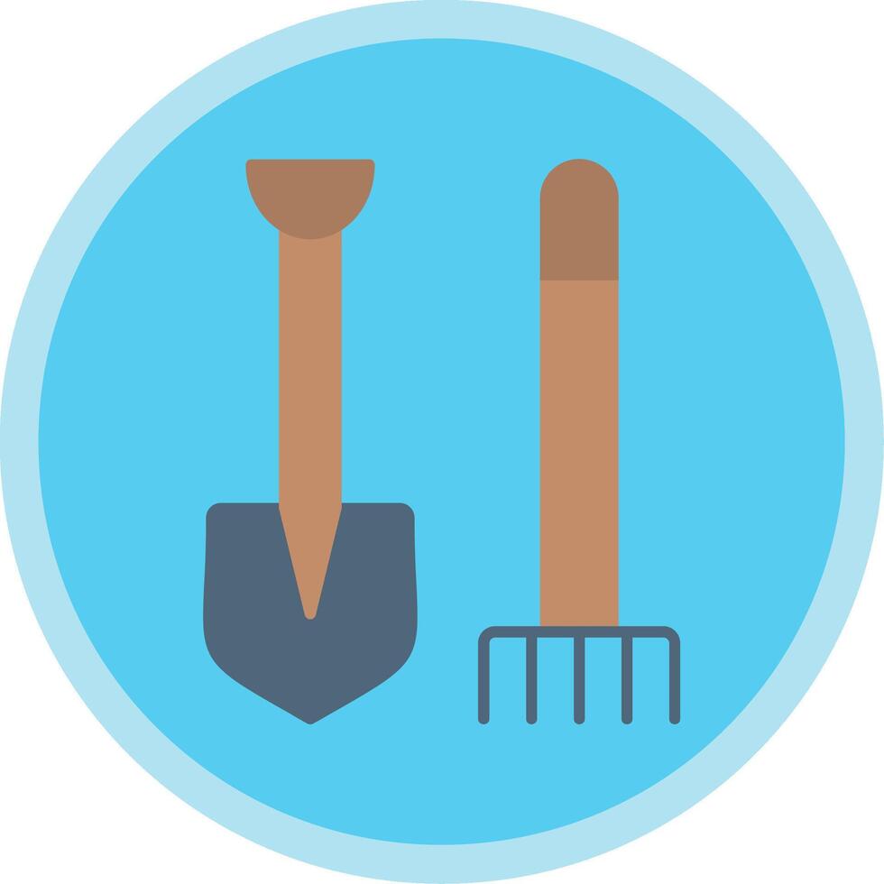 Pitchfork Flat Multi Circle Icon vector