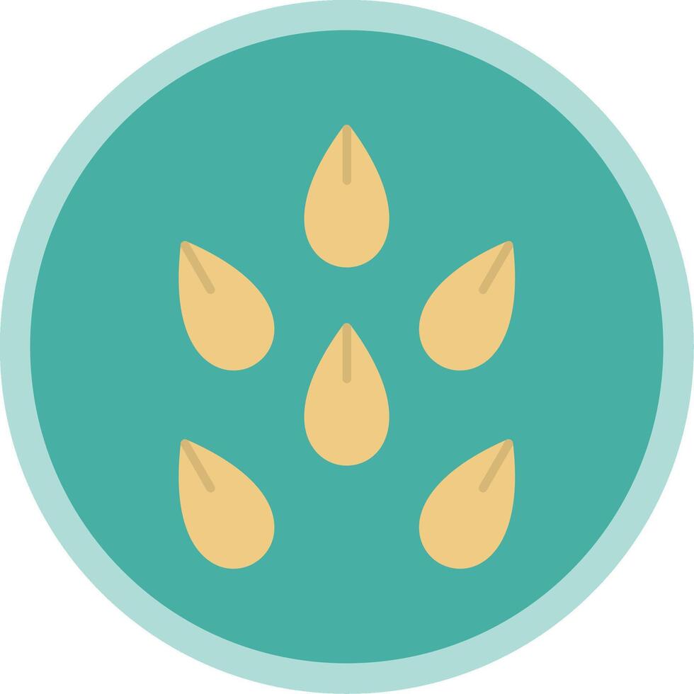 Seeds Flat Multi Circle Icon vector