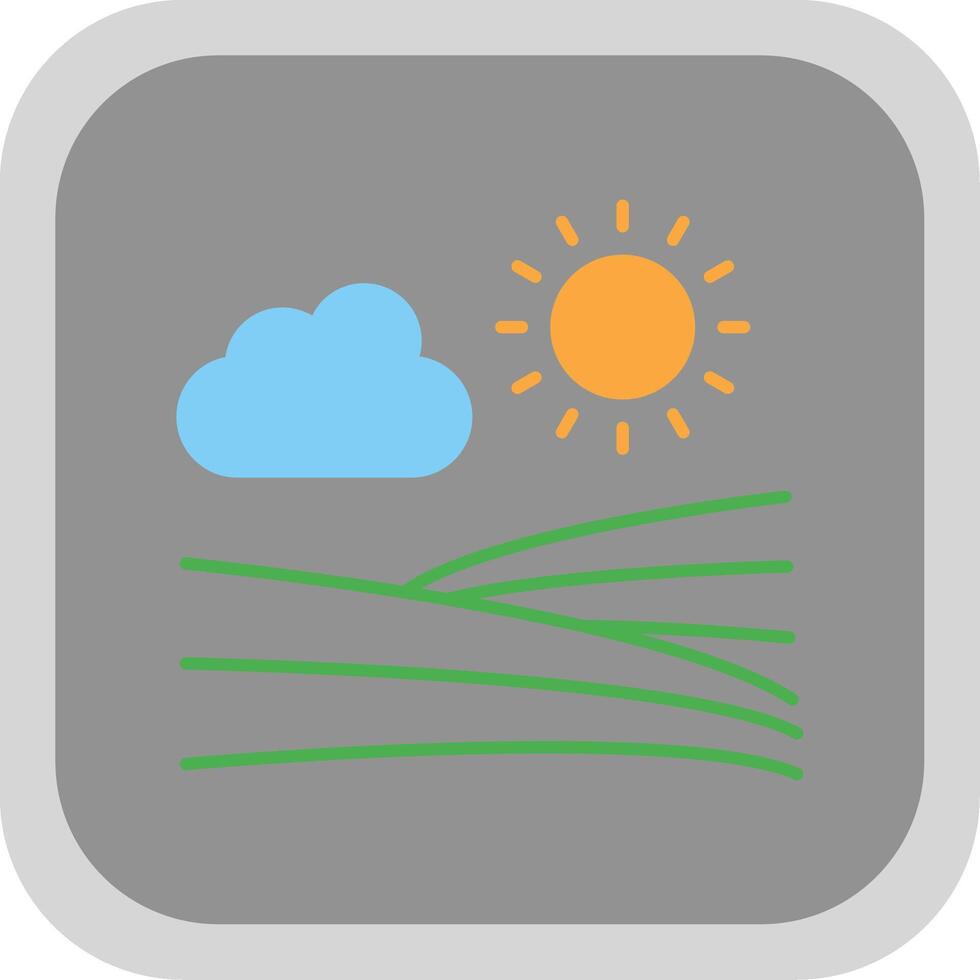 Farmland Flat Round Corner Icon vector