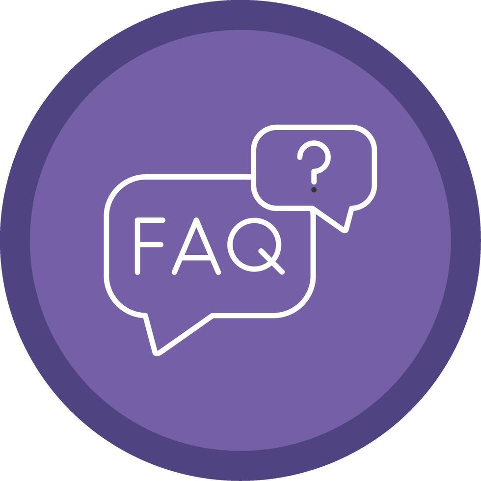 Faq Line Multi Circle Icon vector