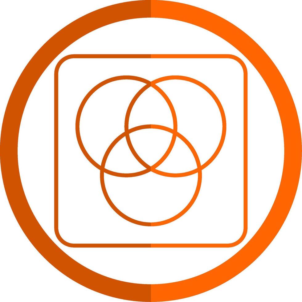 Diagram Line Orange Circle Icon vector