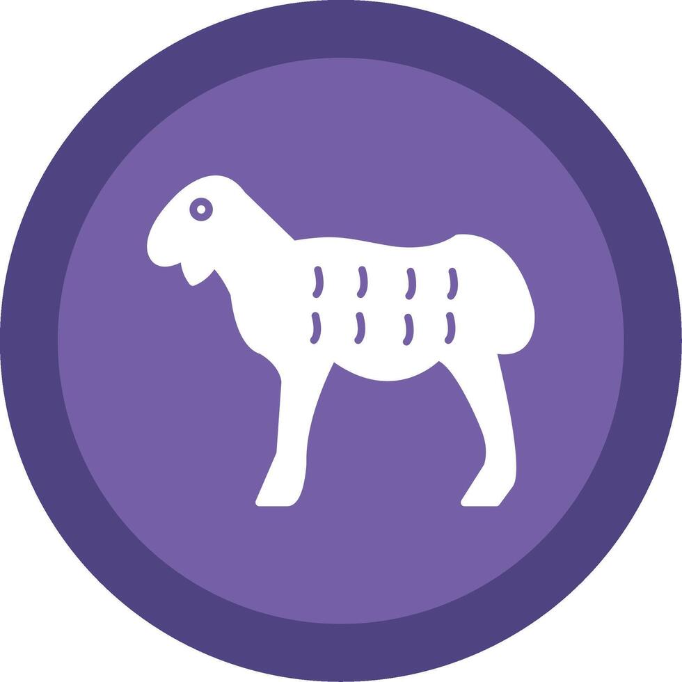 Sheep Glyph Multi Circle Icon vector