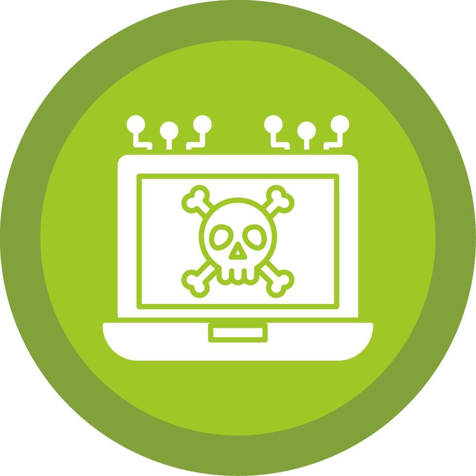 Dead Glyph Multi Circle Icon vector