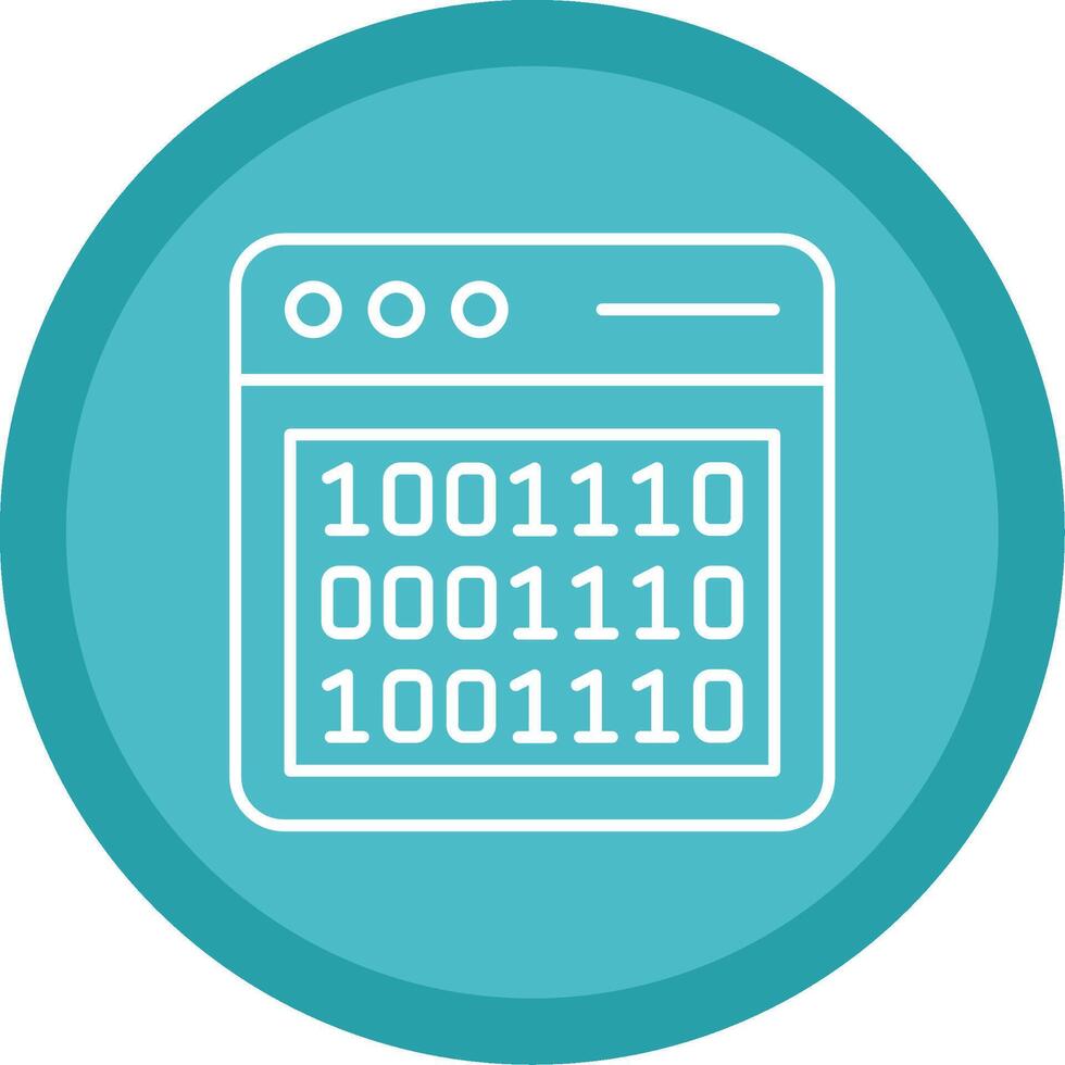 binario código línea multi circulo icono vector