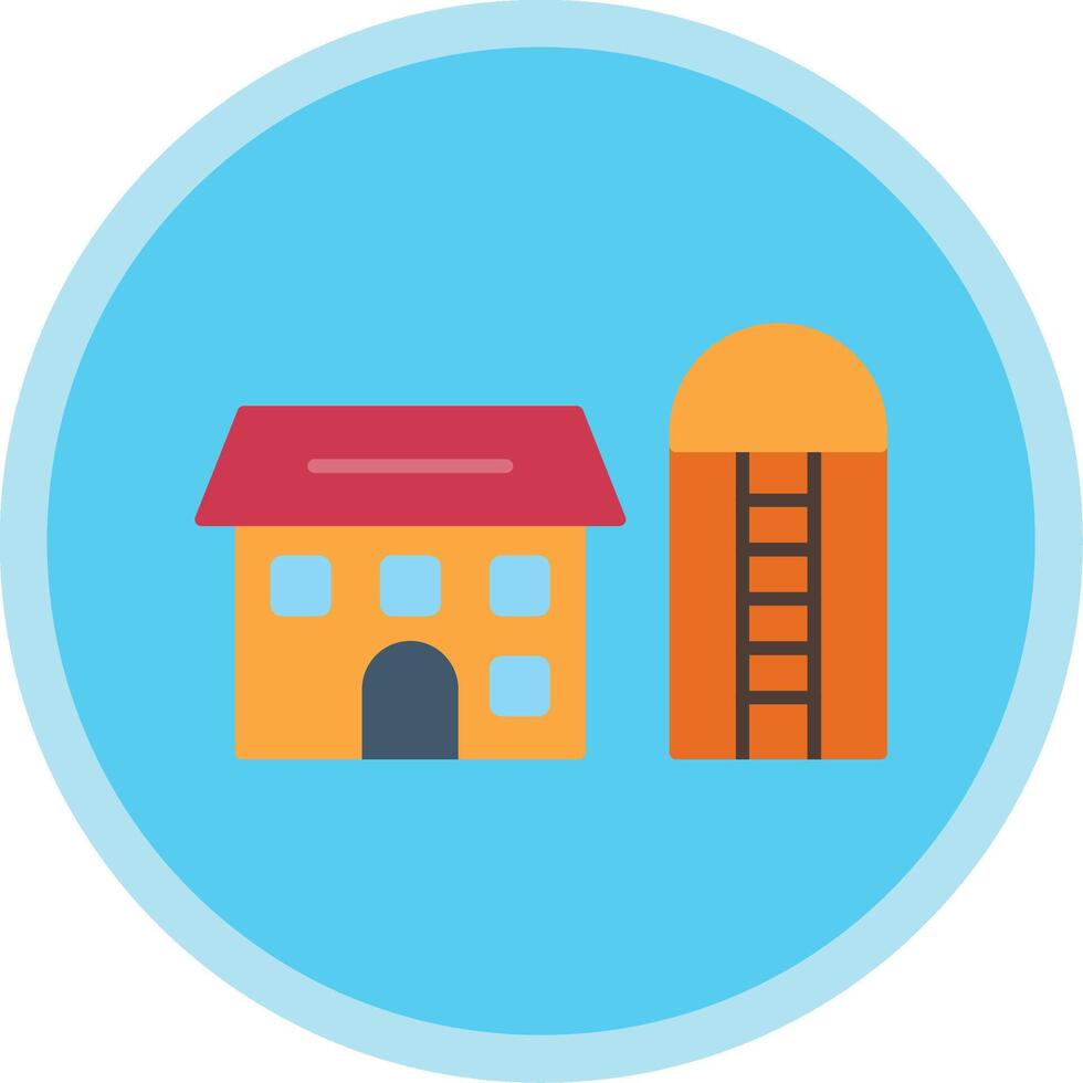 Silo Flat Multi Circle Icon vector