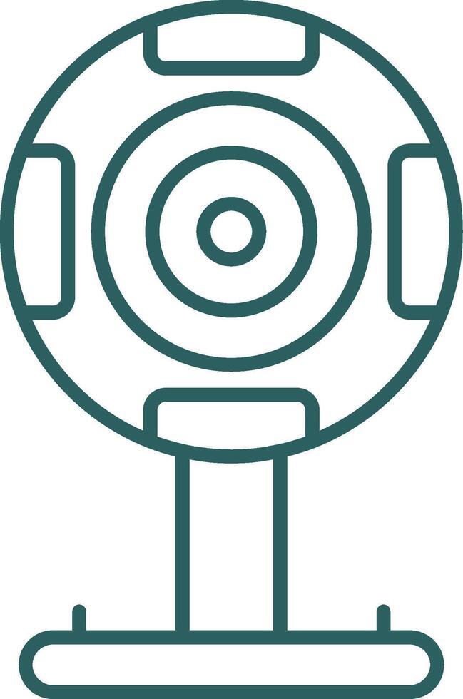 Webcam Line Gradient Round Corner Icon vector