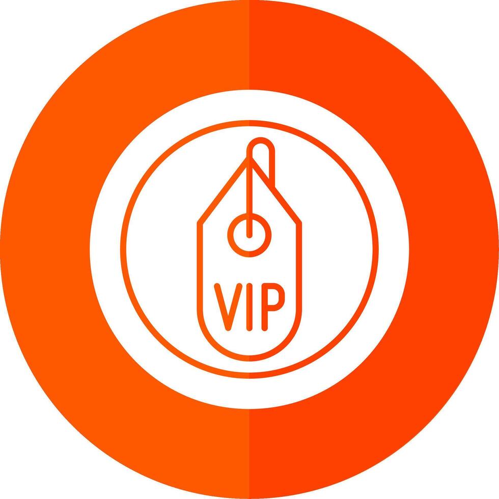 Vip Glyph Red Circle Icon vector