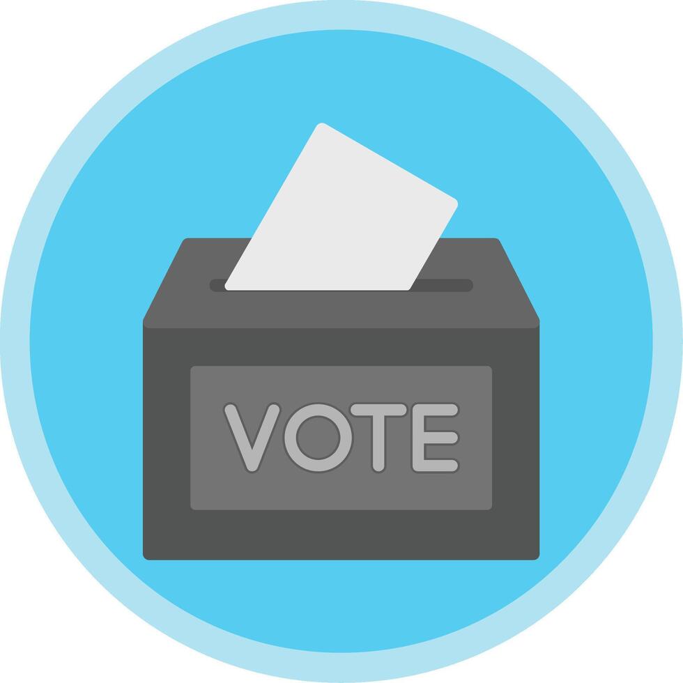 Voting Booth Flat Multi Circle Icon vector