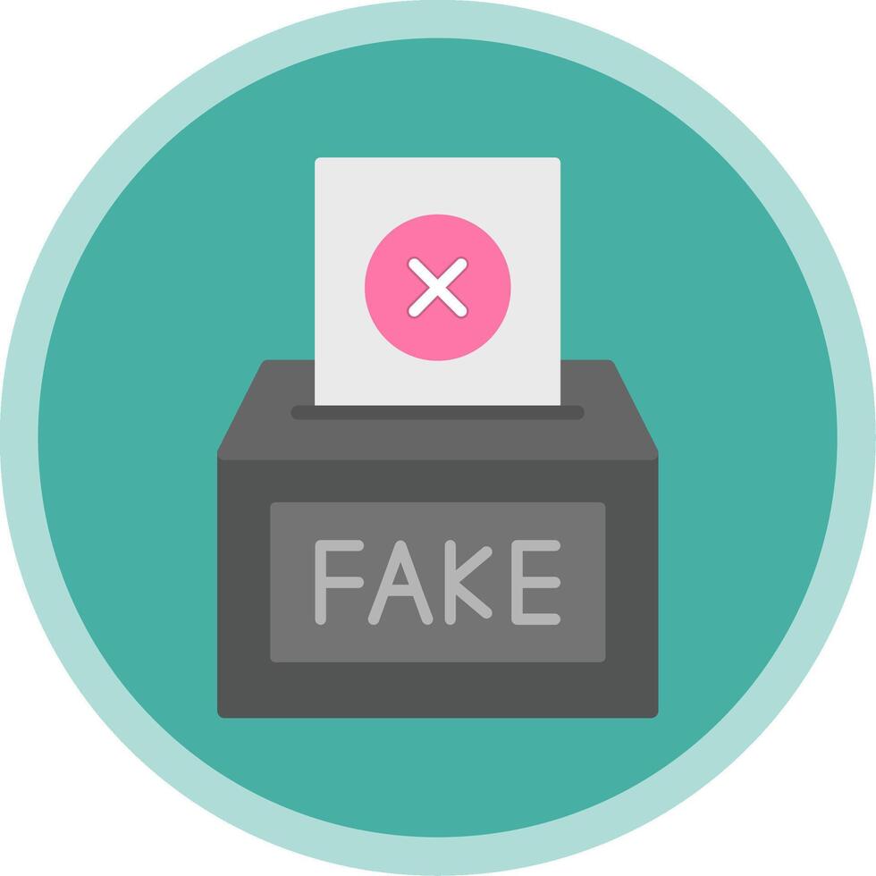 Fake Flat Multi Circle Icon vector