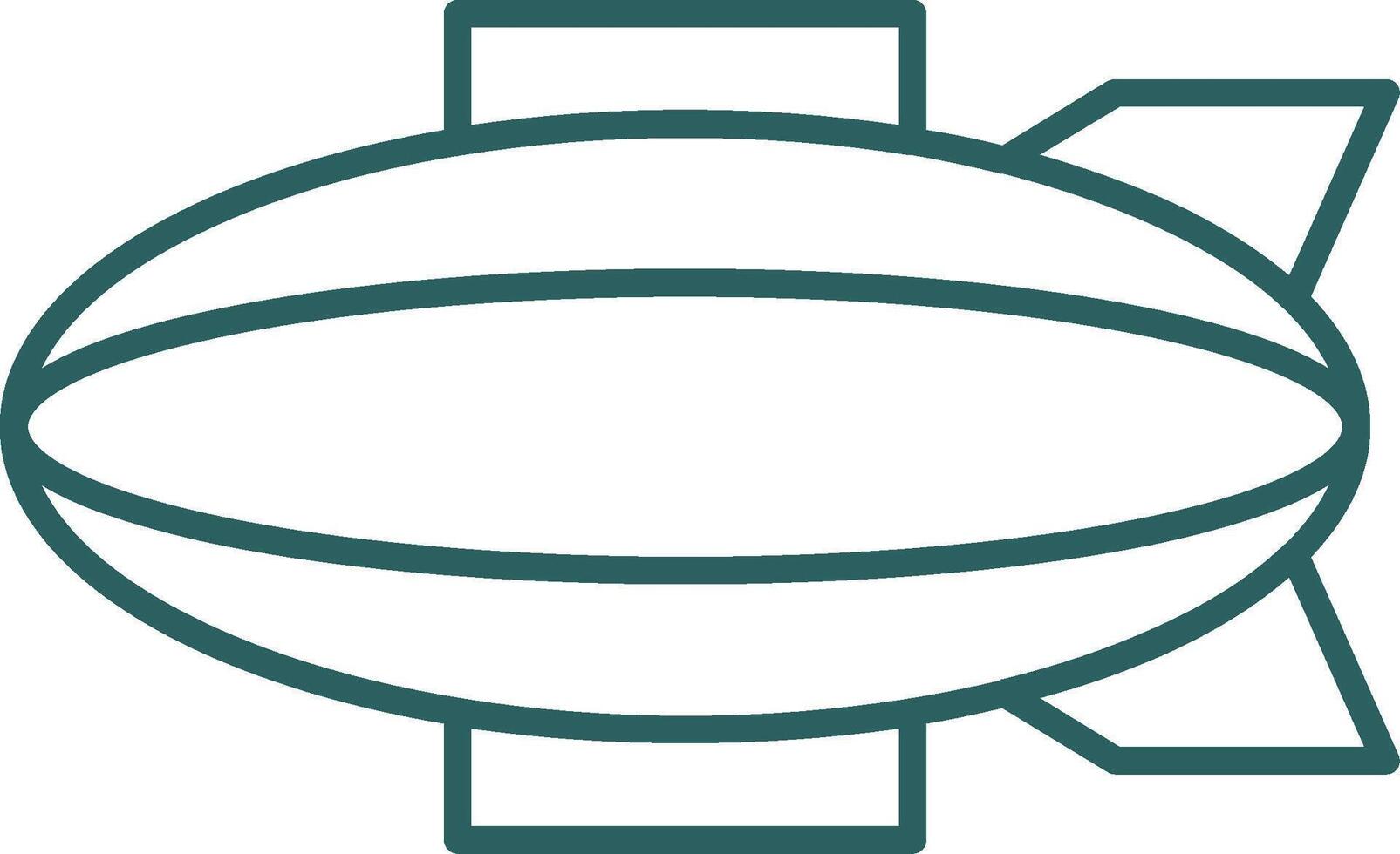 Blimp Line Gradient Round Corner Icon vector