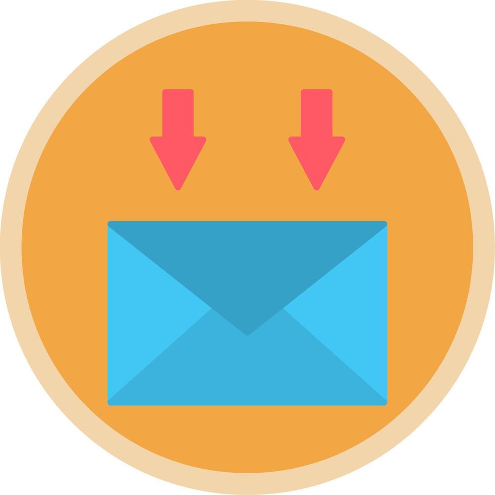 Mail Flat Multi Circle Icon vector