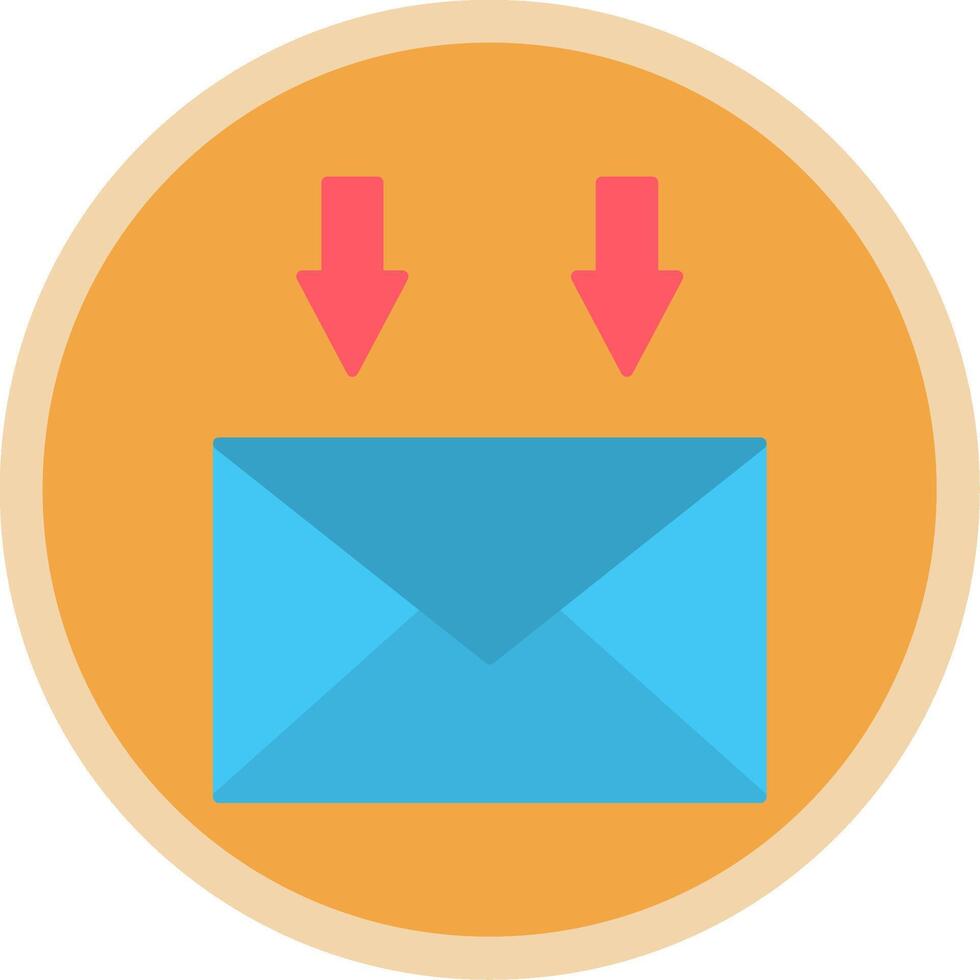 Mail Flat Multi Circle Icon vector