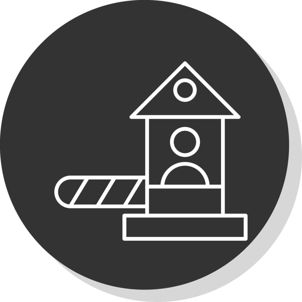 Checkpoint Line Grey Circle Icon vector