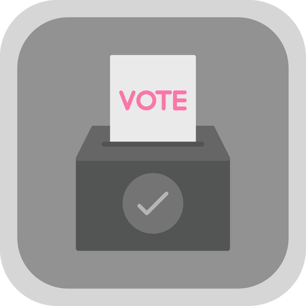 Vote Flat Round Corner Icon vector