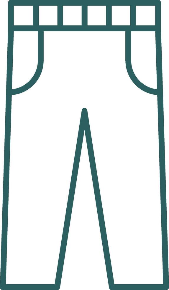 Trousers Line Gradient Round Corner Icon vector