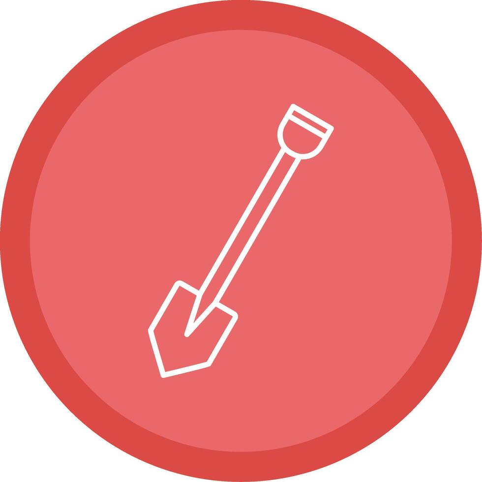 Shovel Line Multi Circle Icon vector