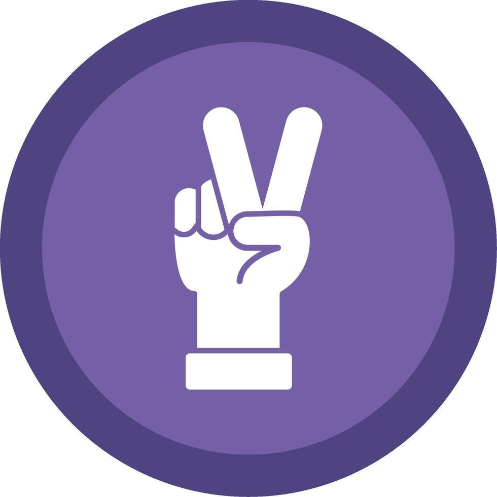 Peace Glyph Multi Circle Icon vector