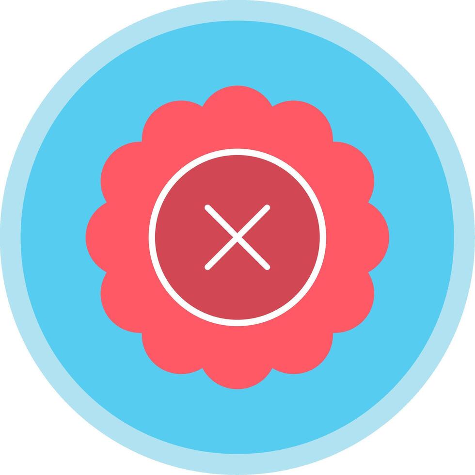 Reject Flat Multi Circle Icon vector