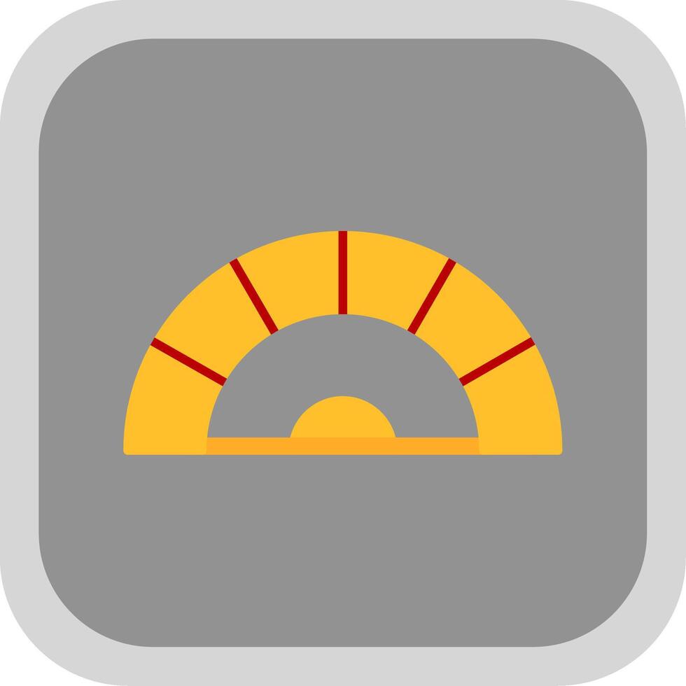 Protractor Flat Round Corner Icon vector