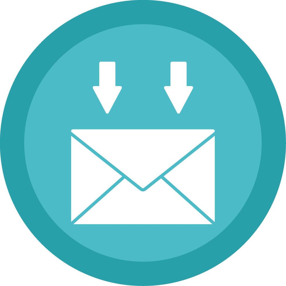Mail Glyph Multi Circle Icon vector