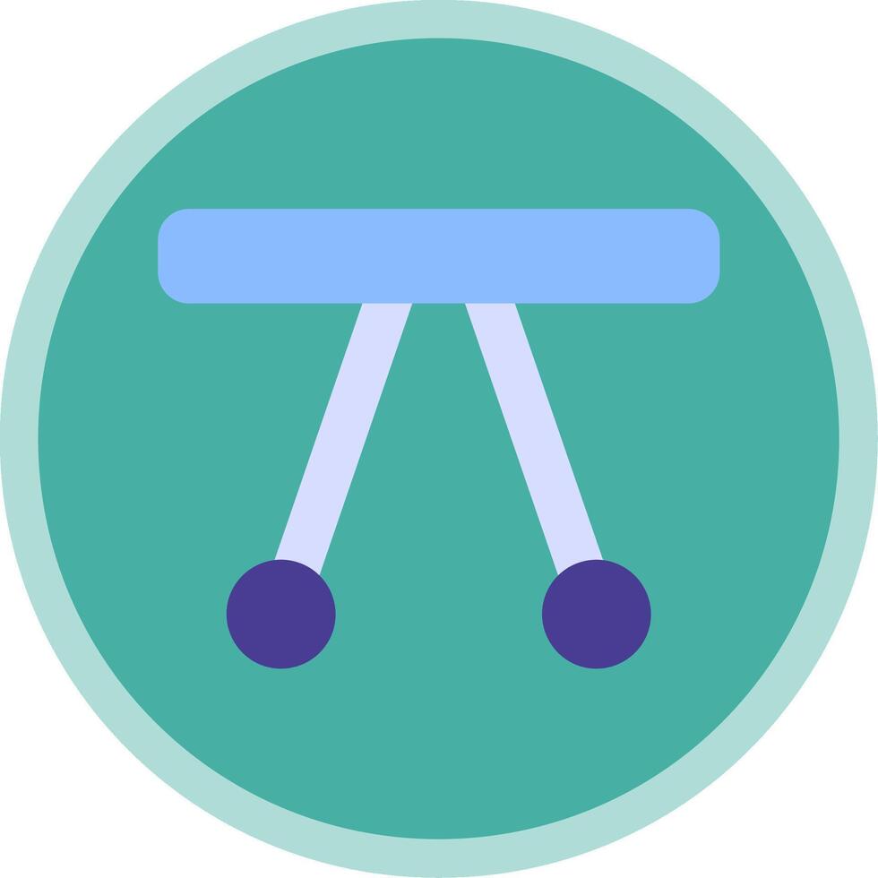 Swinging Cradle Flat Multi Circle Icon vector
