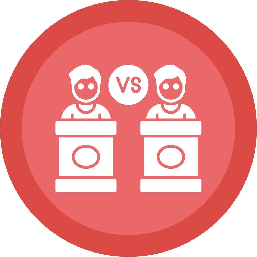 Debate Glyph Multi Circle Icon vector