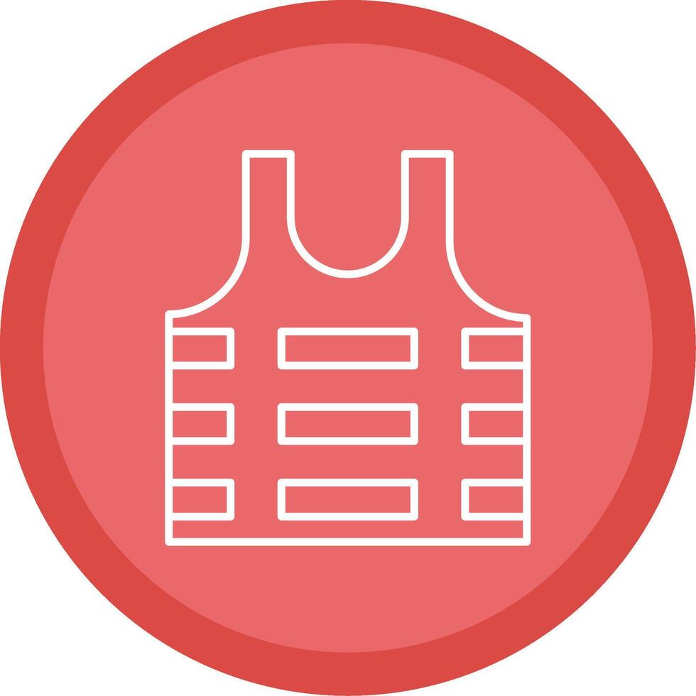 Bullet Proof Vest Line Multi Circle Icon vector