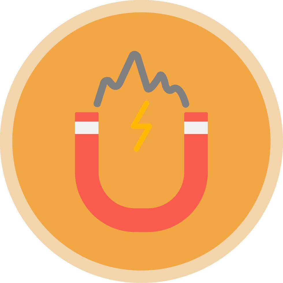 Electromagnetic Flat Multi Circle Icon vector