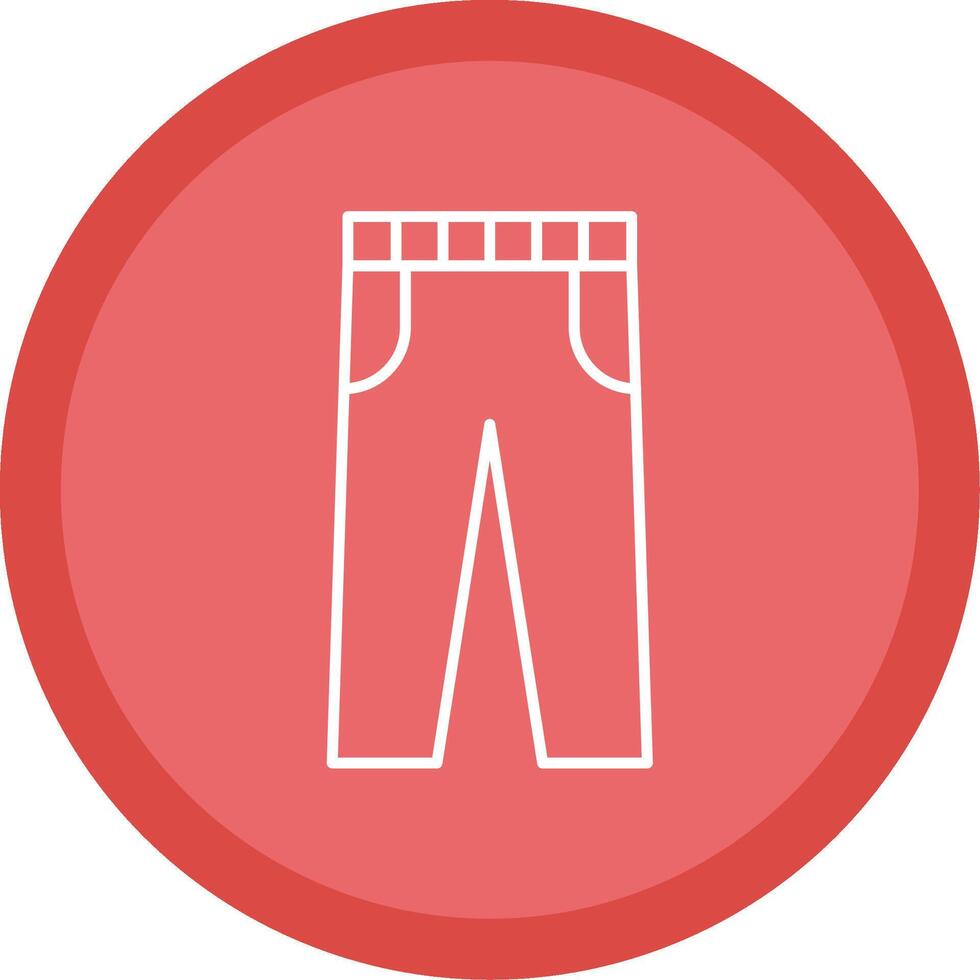 Trousers Line Multi Circle Icon vector