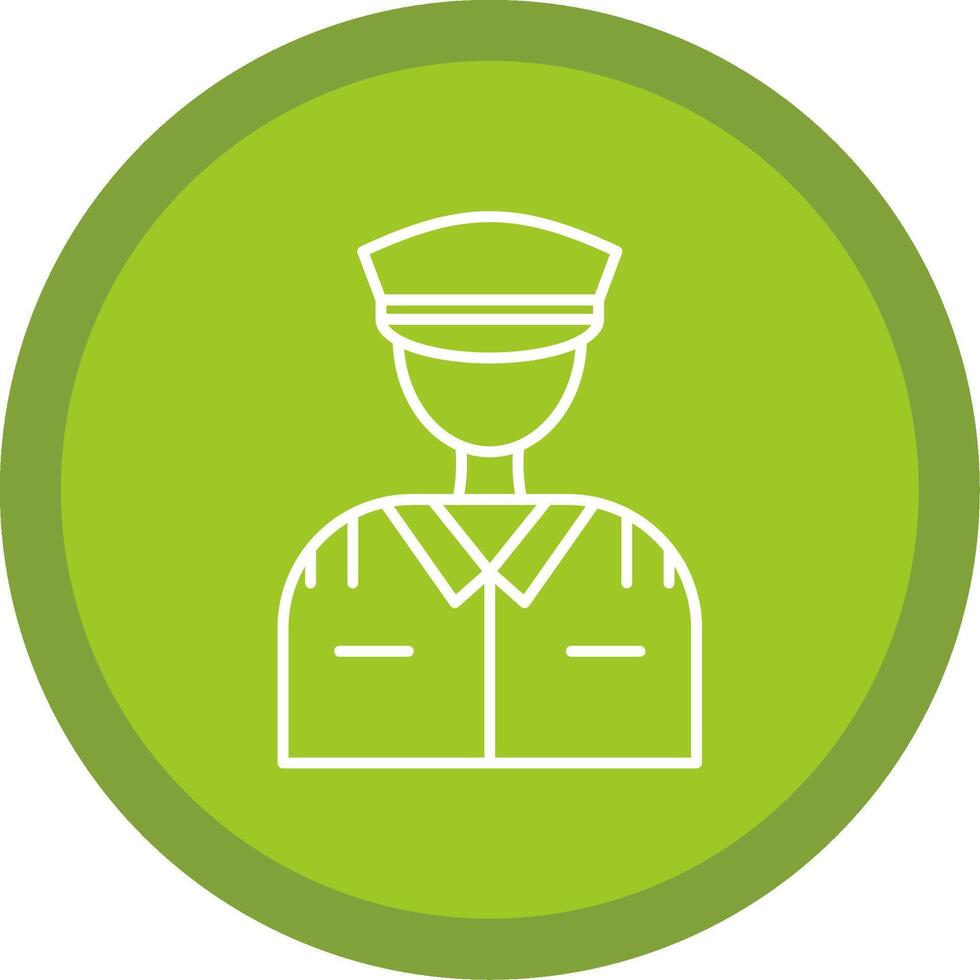 Pilot Line Multi Circle Icon vector