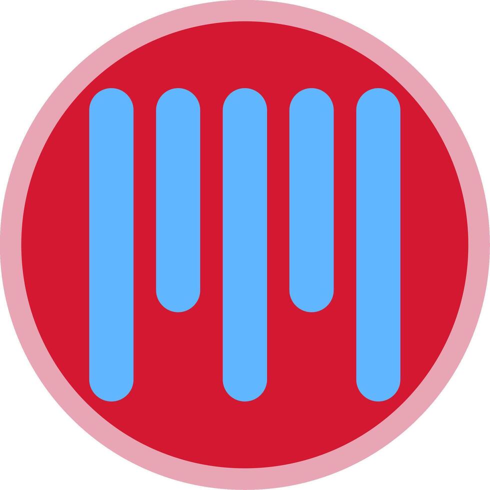 Vertical Align Top Flat Multi Circle Icon vector
