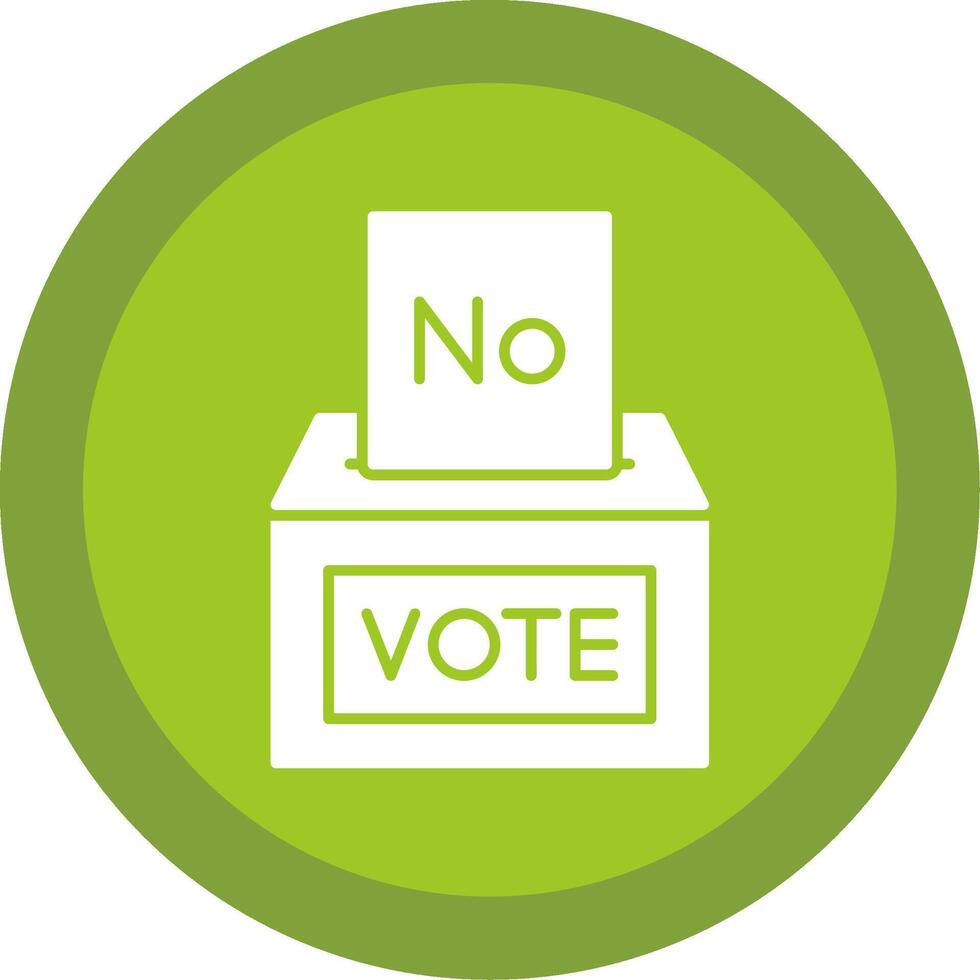 votar No glifo multi circulo icono vector