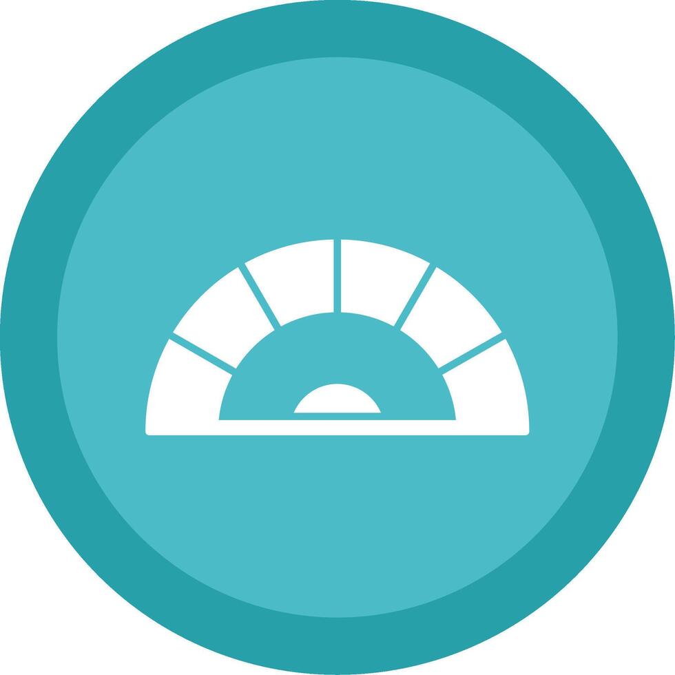 Protractor Glyph Multi Circle Icon vector