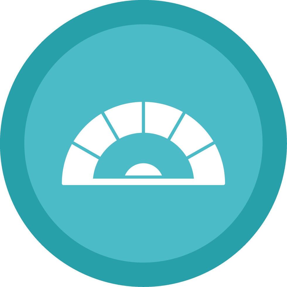 Protractor Glyph Multi Circle Icon vector