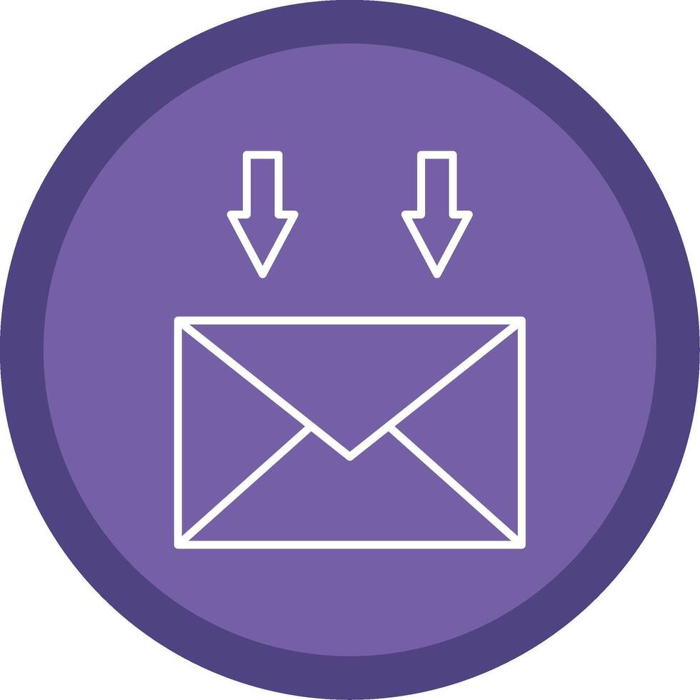 Mail Line Multi Circle Icon vector