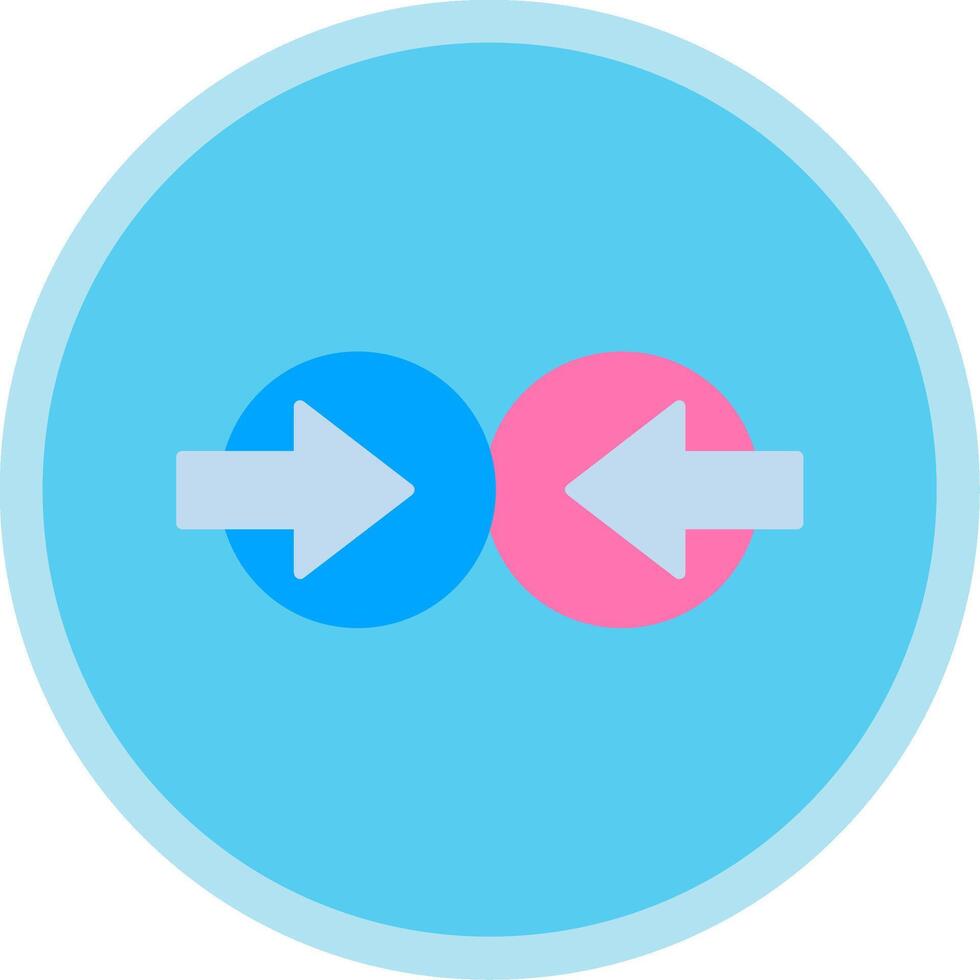 Collision Flat Multi Circle Icon vector