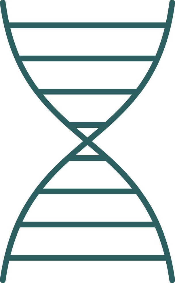 DNA Line Gradient Round Corner Icon vector