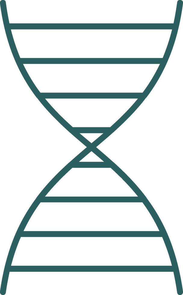 DNA Line Gradient Round Corner Icon vector