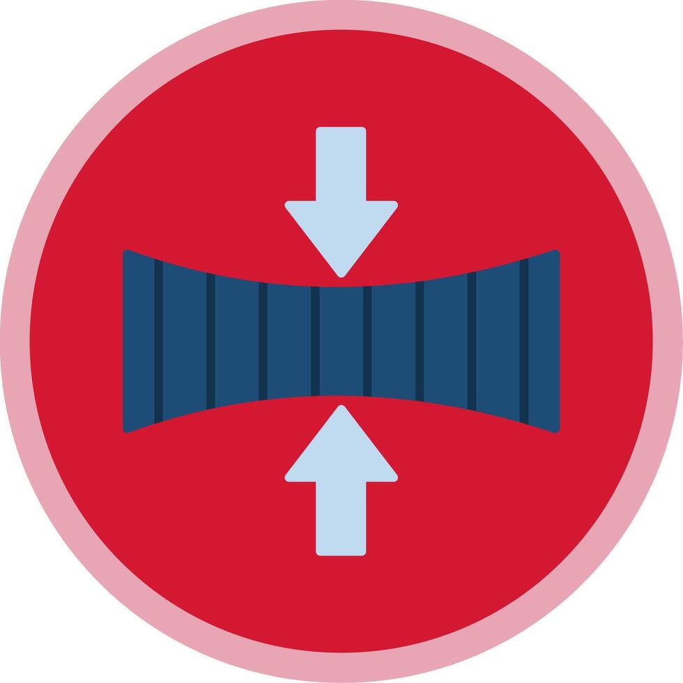 elasticidad plano multi circulo icono vector