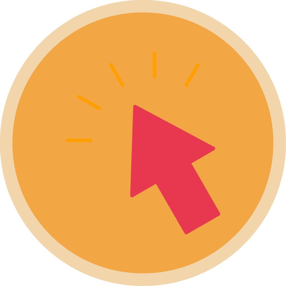 Mouse Cursor Flat Multi Circle Icon vector