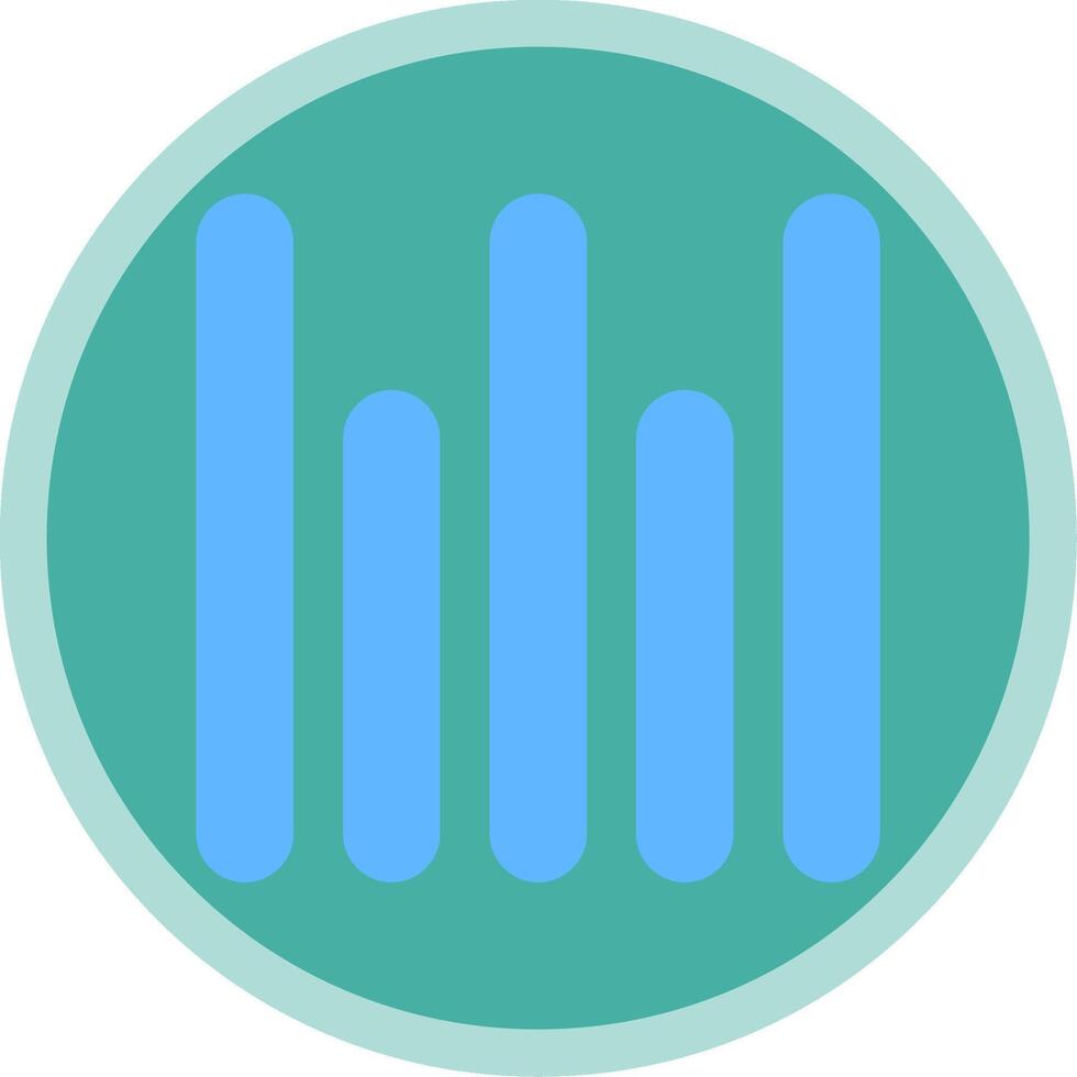 Vertical Align Bottom Flat Multi Circle Icon vector