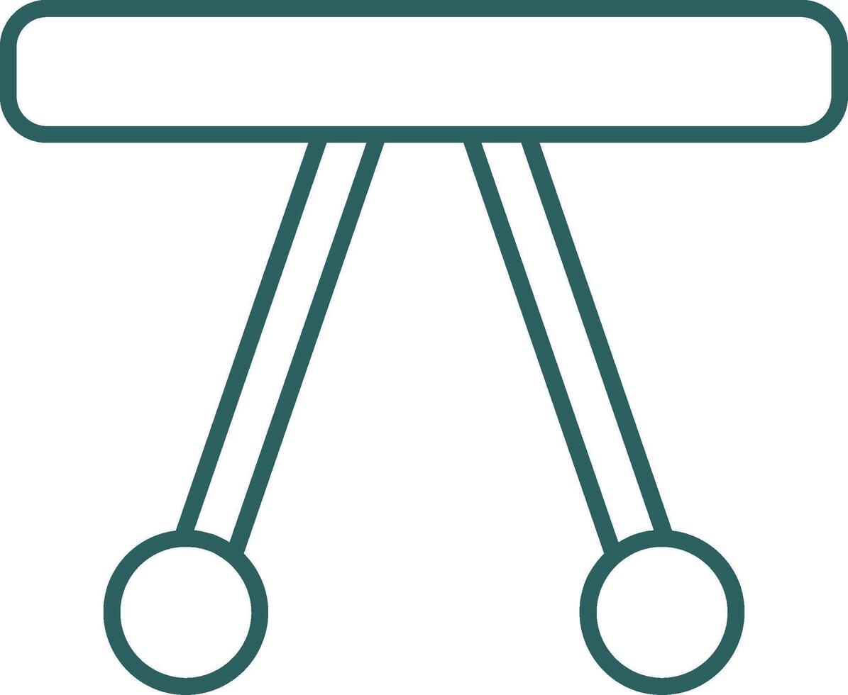 Swinging Cradle Line Gradient Round Corner Icon vector