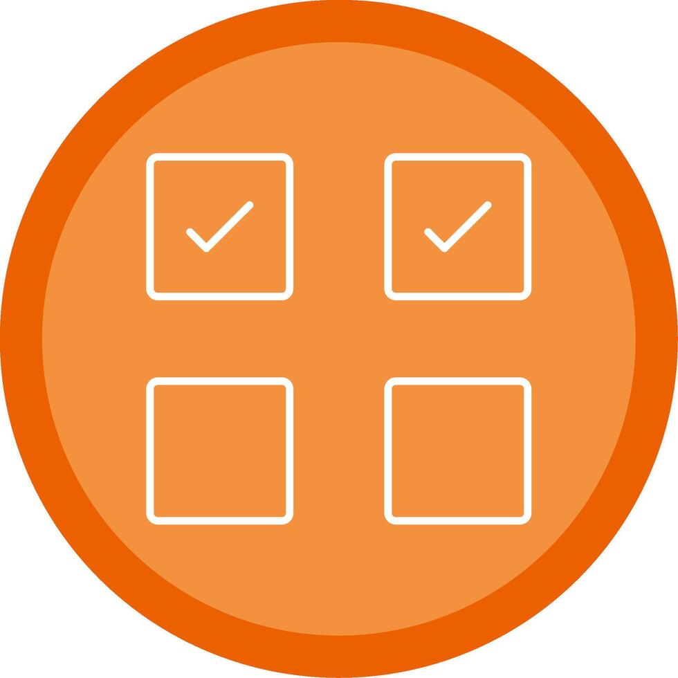 Check Box Line Multi Circle Icon vector