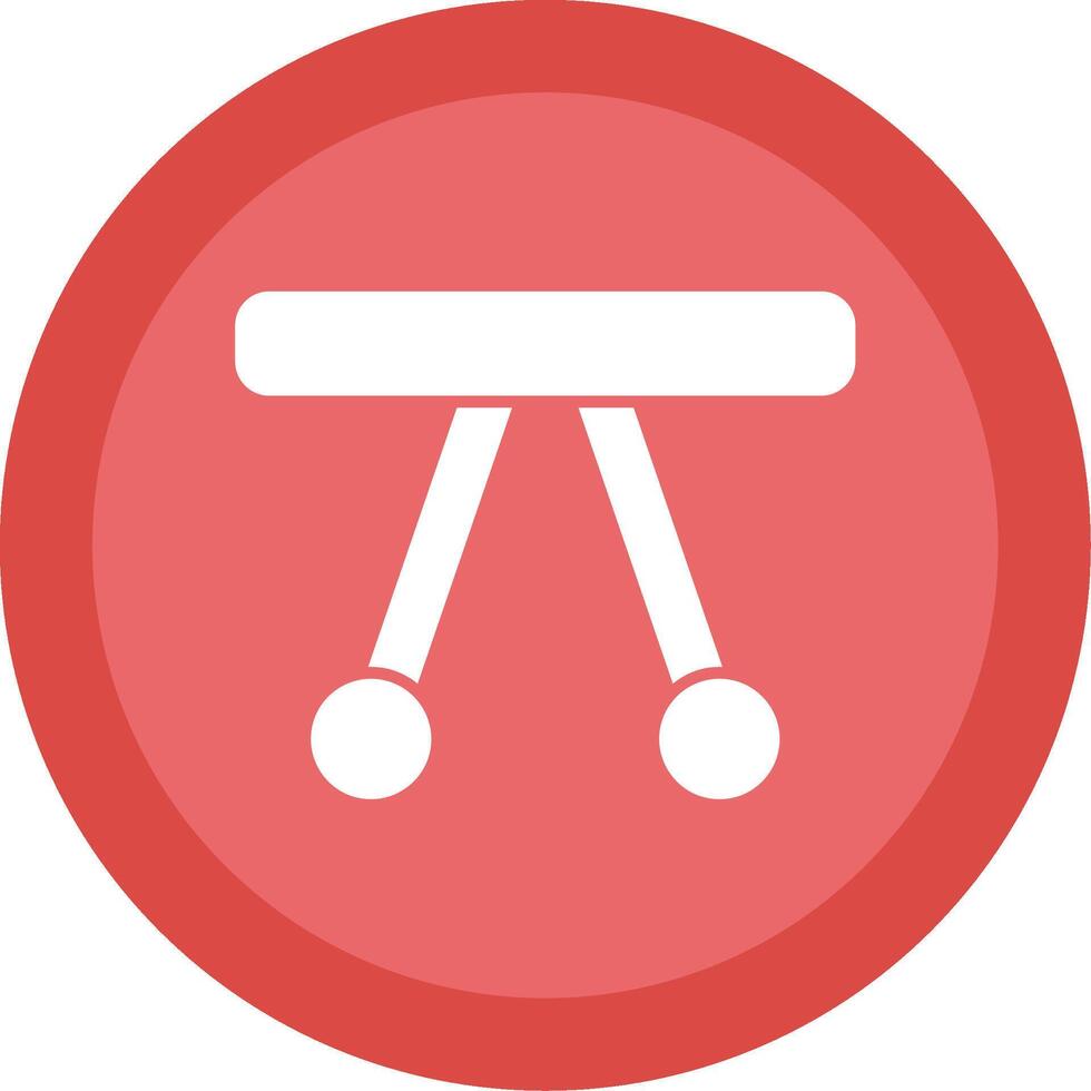 Swinging Cradle Glyph Multi Circle Icon vector