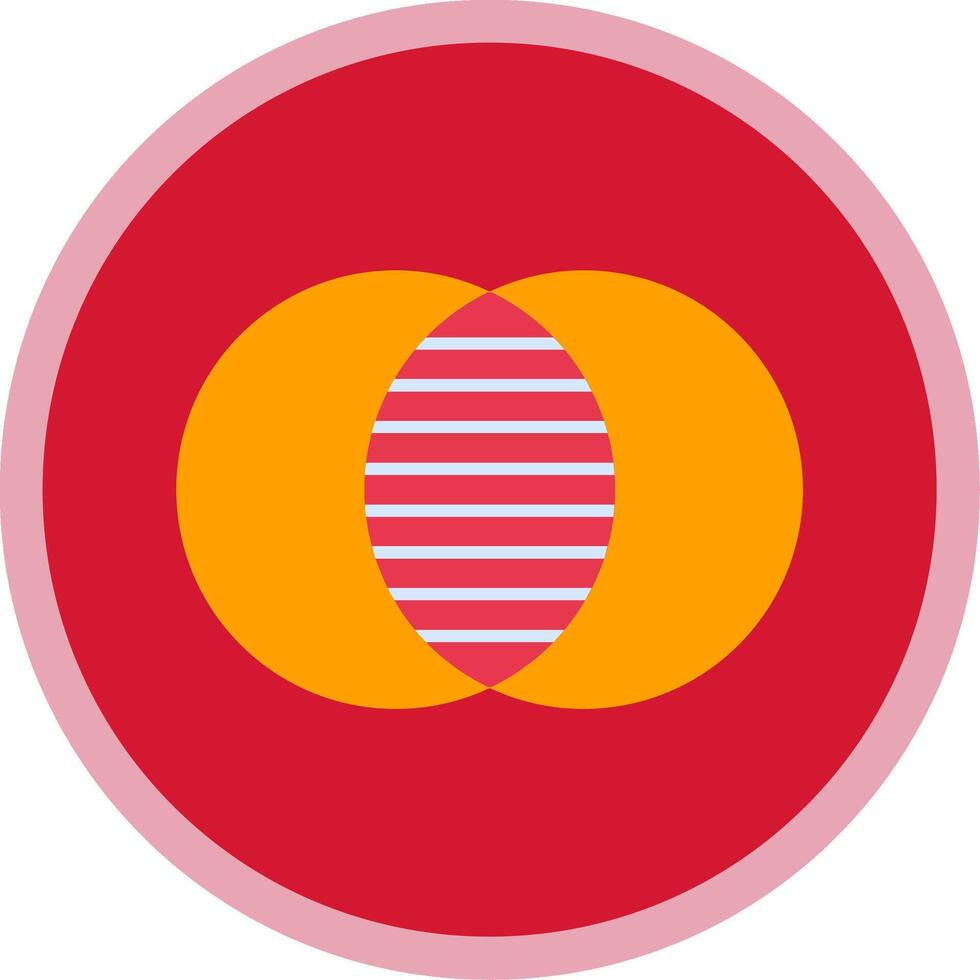 Overlap Flat Multi Circle Icon vector