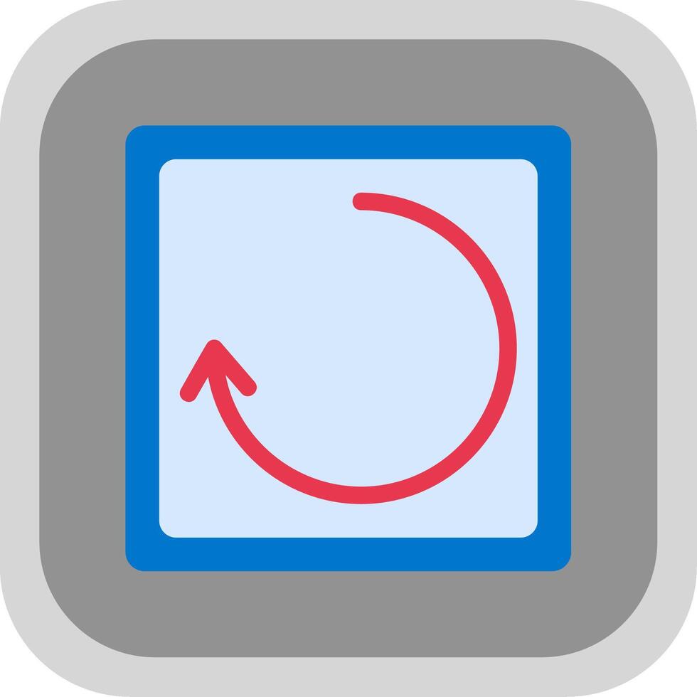 Rotate Flat Round Corner Icon vector