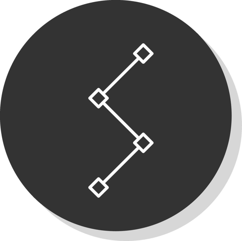 Path Line Grey Circle Icon vector