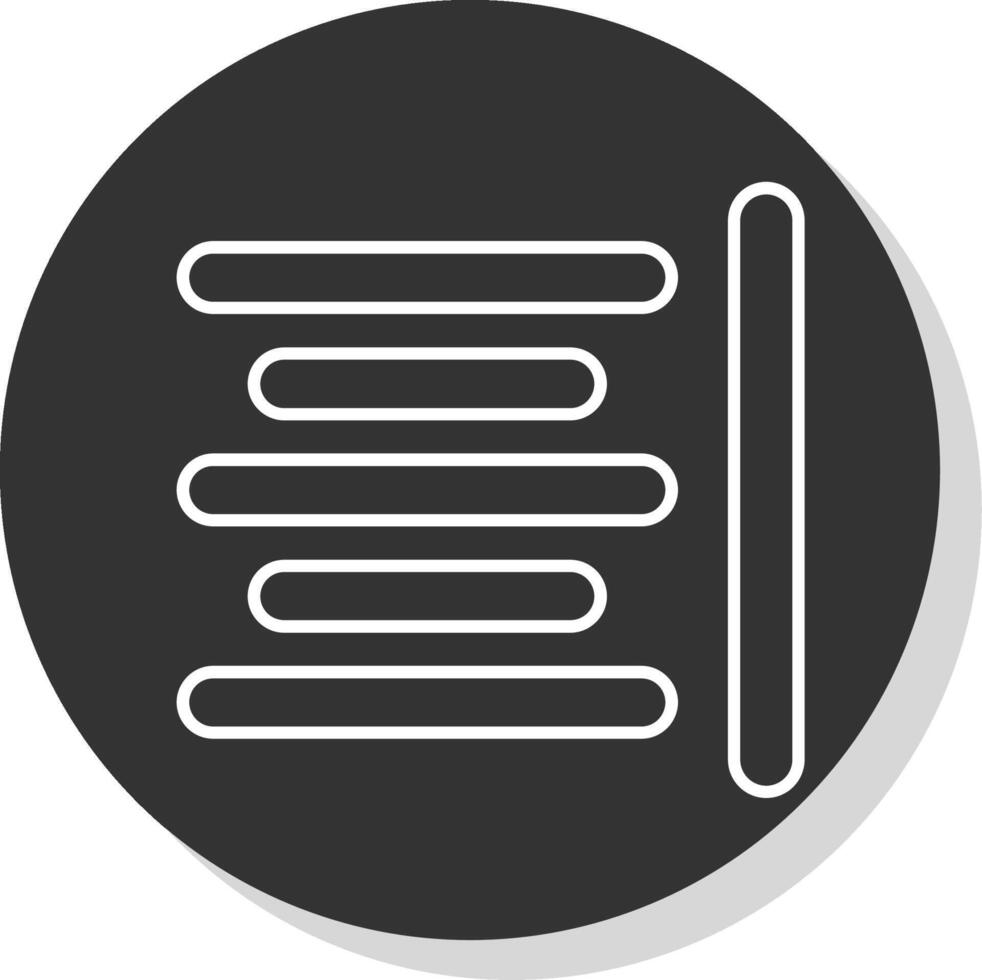 Horizontal Align Line Grey Circle Icon vector