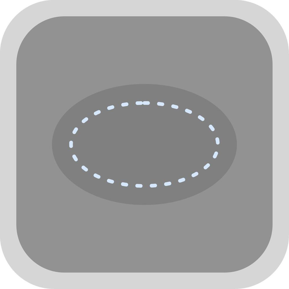 Oval Flat Round Corner Icon vector