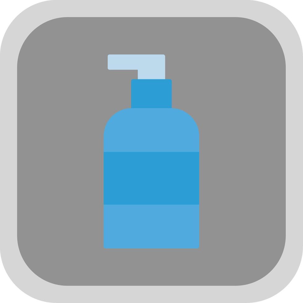 Liquid Soap Flat Round Corner Icon vector